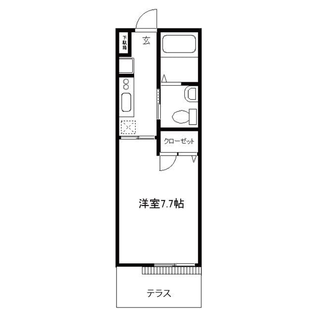 タネック鵜の木 103 間取り図