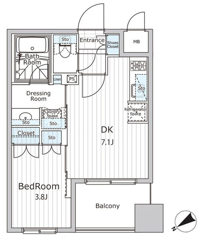 ビエラコート日本橋久松町 604 間取り図