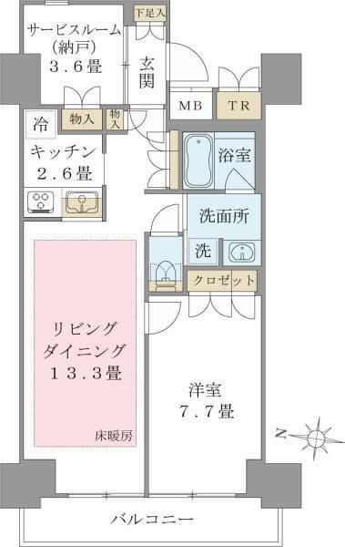 Brillia ist 東雲キャナルコート 513 間取り図