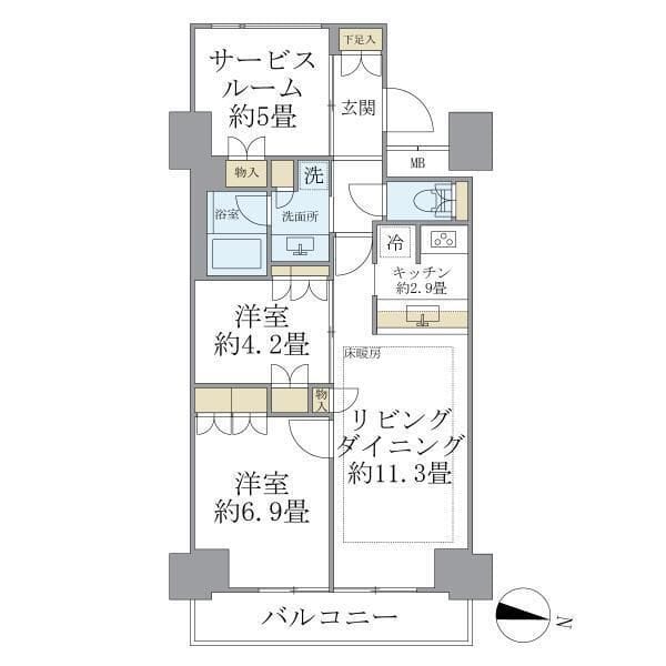 Brillia ist 東雲キャナルコート 617 間取り図
