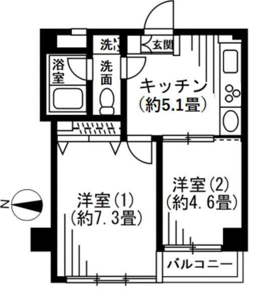 SOCIETY EBARA-NAKANOBU 307 間取り図
