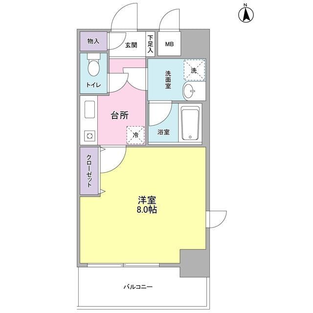 セレーノ品川 409 間取り図