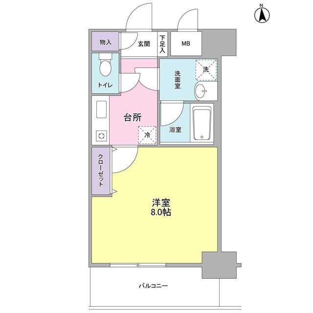 セレーノ品川 807 間取り図