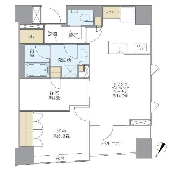 Brillia日本橋三越前 604 間取り図