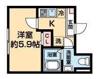 カーム・ヒル 舟渡 301 間取り図