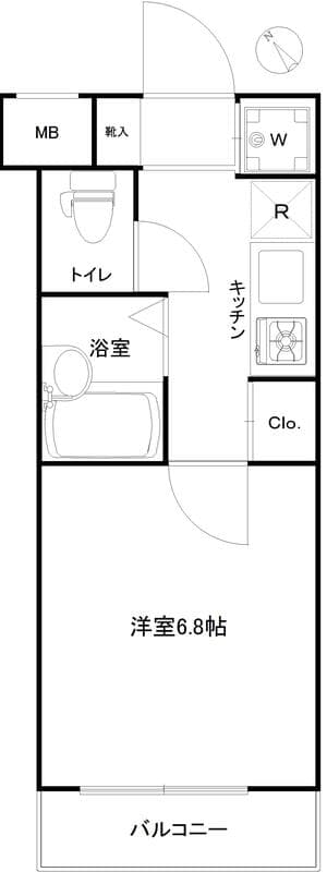 仲池上アートレジデンス 209 間取り図