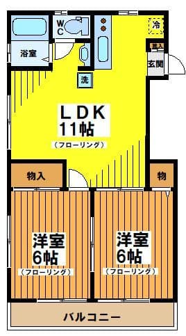 グリーンパークⅡ 301 間取り図