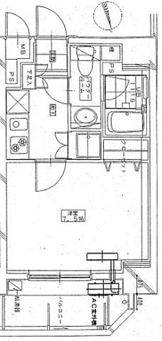 リベルテ上野 401 間取り図