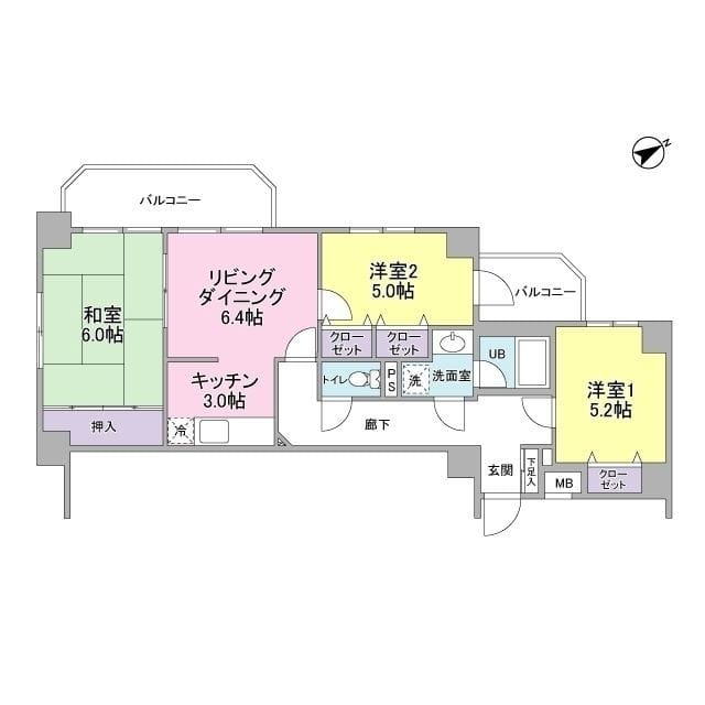 サンライズ品川 0401 間取り図