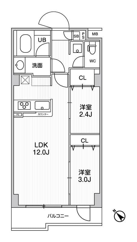 ドゥーエ曳舟 0108 間取り図