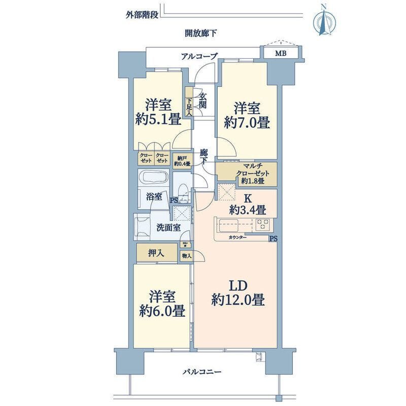 グランマークスツインフォートA棟の写真
