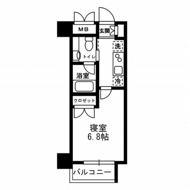 レジディア月島Ⅲ 0511 間取り図