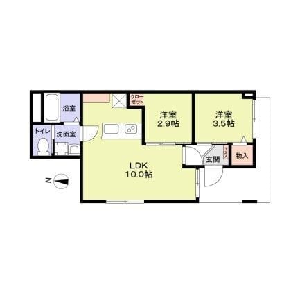 リザーブ北綾瀬 103 間取り図