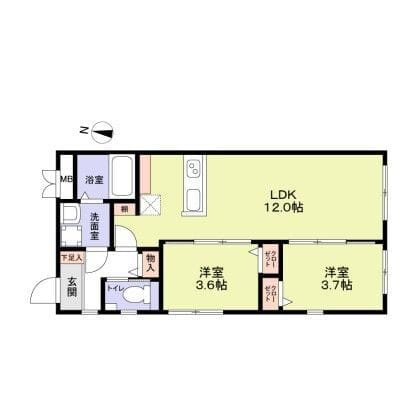 リザーブ北綾瀬 203 間取り図