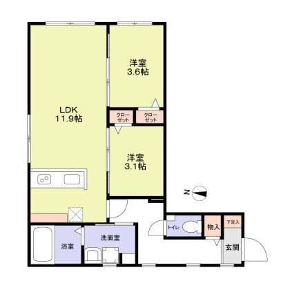 リザーブ北綾瀬 301 間取り図