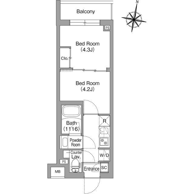 コンフォリア・リヴ東中野 208