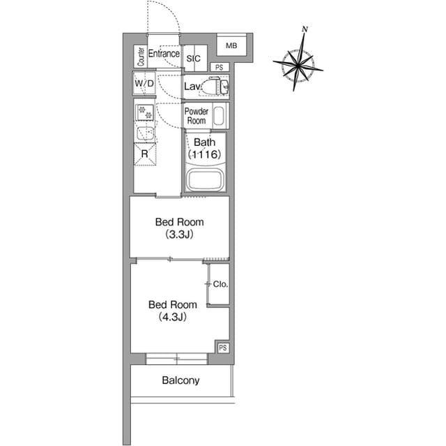 コンフォリア・リヴ東中野 402