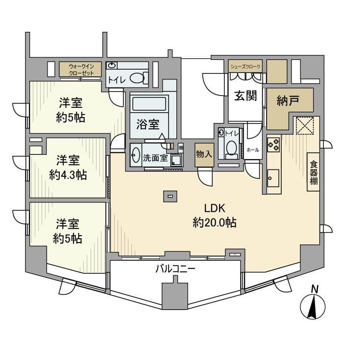 パークハウス本郷三丁目アーバンス 802 間取り図