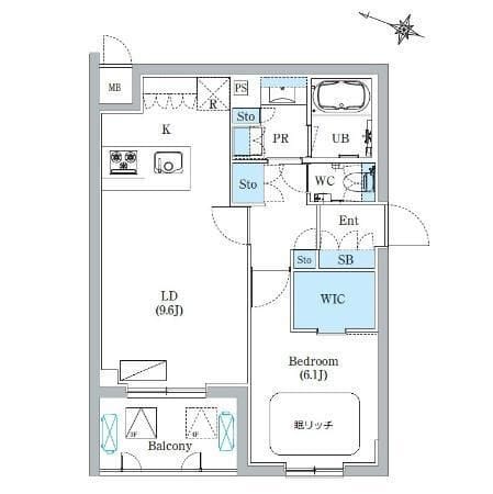 アーサ目黒八雲 207 間取り図