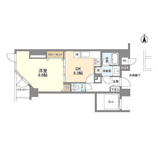 リエトコート四谷 304 間取り図