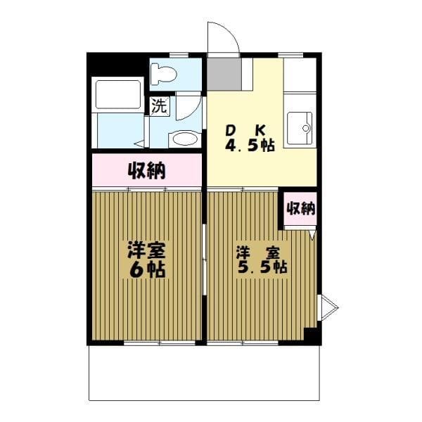 ドエル・アルス神大寺Ⅱ 201 間取り図