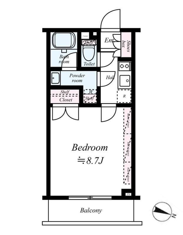 ブライズ上野毛 403 間取り図