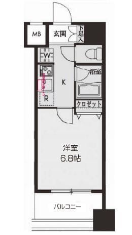 ドゥーエ新川 1203 間取り図