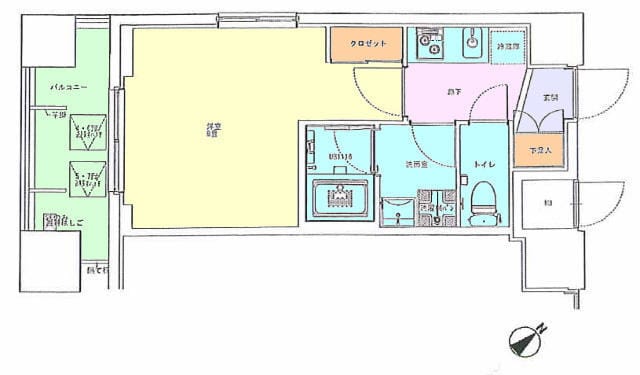 代々木パークハイツ 701 間取り図