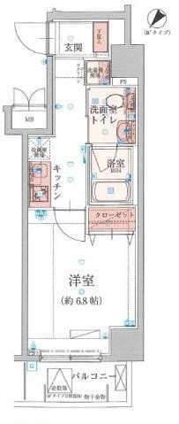 リヴシティ向島ツリービュー 201 間取り図
