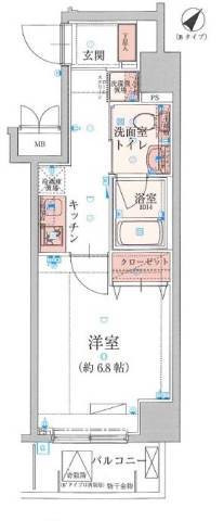 リヴシティ向島ツリービュー 504 間取り図