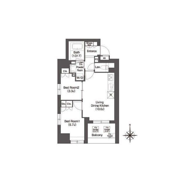 コンフォリア森下サウス 0301 間取り図
