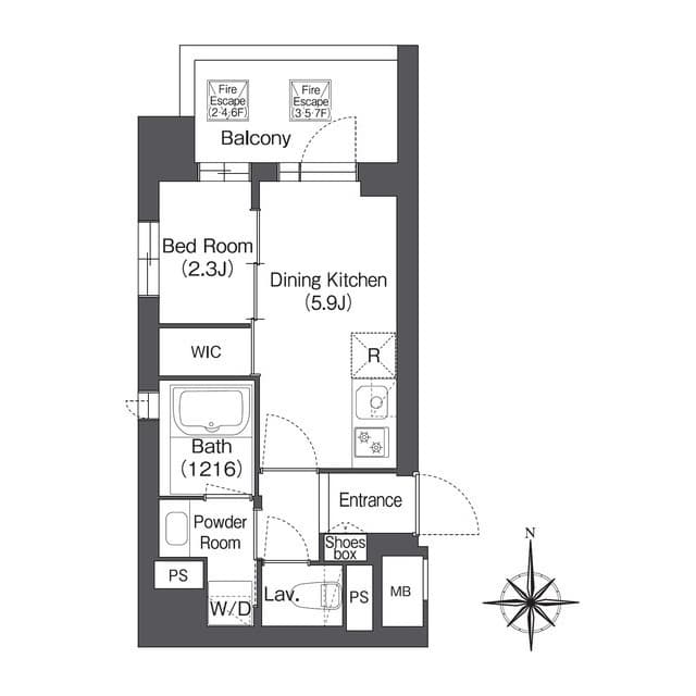 コンフォリア森下サウス 0709 間取り図