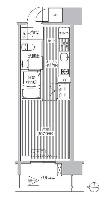 セントラーレ新城 602 間取り図