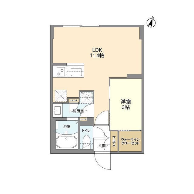 ウェルスクエア駒場東大前 304 間取り図
