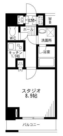 レジディア九段下 0402 間取り図