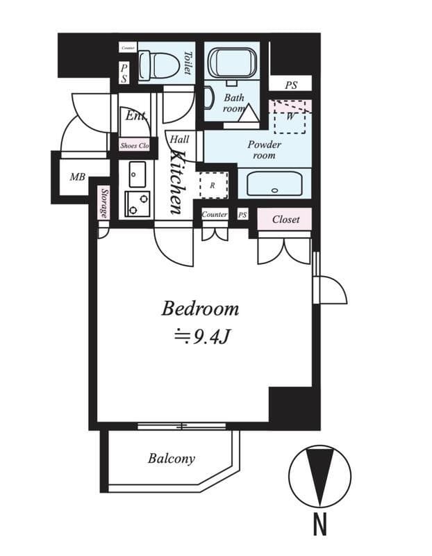 グランド・ガーラ南麻布 510 間取り図