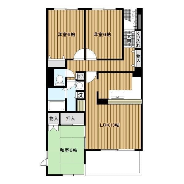 アーヴァイン山太 205 間取り図