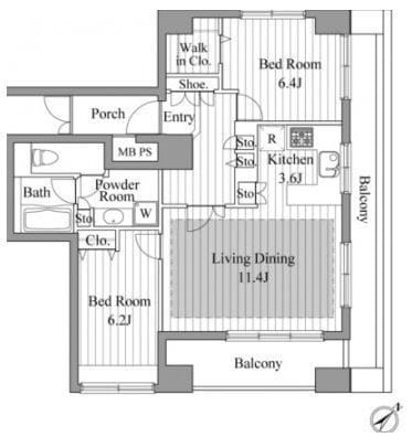 レジディア新川Ⅱ 1101