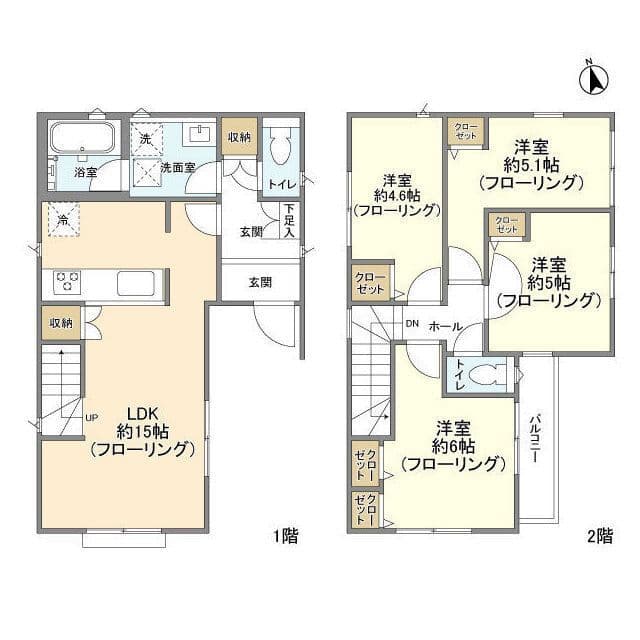 Kolet南鳩ヶ谷#02 19.5万円/入力なし/なし 間取り図