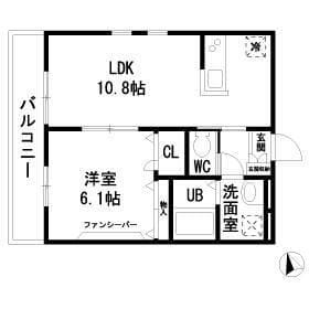 クリスタルマンション南蒲田 201 間取り図