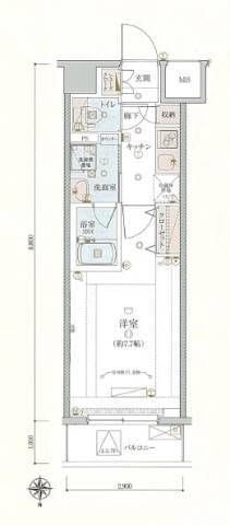リヴシティ両国四番館 405 間取り図