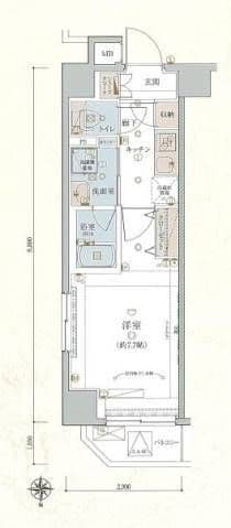 リヴシティ両国四番館 406 間取り図