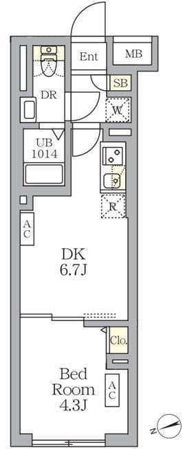 SOLASIA residence荻窪 303 間取り図