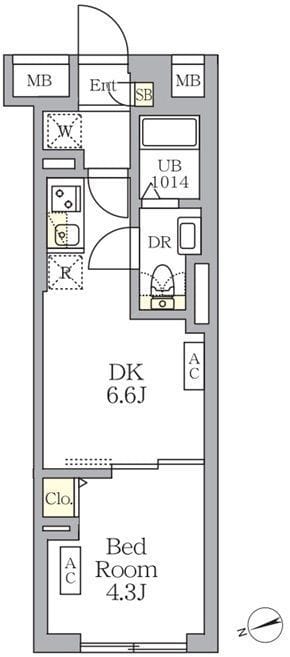 SOLASIA residence荻窪 304 間取り図