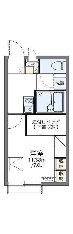 レオパレスルルド 202 間取り図