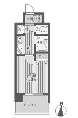 レジディア両国 0205 間取り図