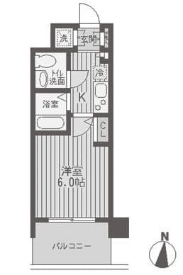 レジディア両国 0404 間取り図