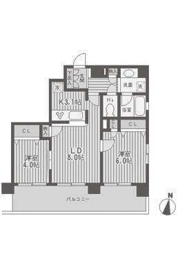 レジディア両国 0803 間取り図