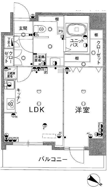 スカイコート日本橋人形町第5 1001 間取り図