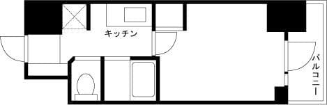 スカイコート日本橋人形町第5 601 間取り図